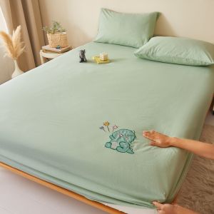 MISU | Cotton Cartoon Embroidery Bed Sheet 135cm
