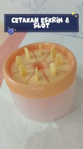 Cetakan Es Krim Stik 8 Slot Mudah Dilepas Ice Cream Mould Popsicle Food Grade