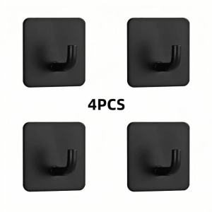 4 Móc Treo Tường Chất Liệu Thép Không Gỉ Siêu Bền Dùng Treo Áo Khoác Khăn Tắm Quần Áo Cho Nhà Bếp Phòng Tắm