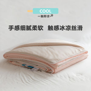 Cool Silky Ice Cream Comforter Light Summer Air Conditioning Bedding Single Double Size Cooling Sensation Smooth Ice Silk