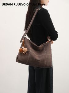 URCDN RDALVO | 2026 New Style Tan Suede Tote Lightweight Large Capacity