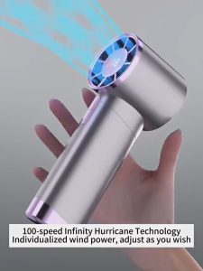 LivingArt.1♾️COD♾️ 8000MAH bladeless handheld mini fan Portable high speed rechargeable turbo fan with 100 super speeds#XFS02