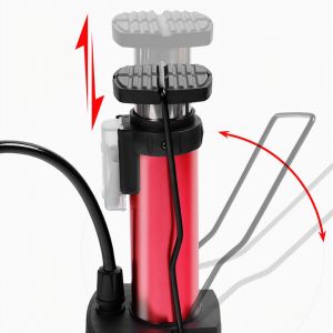 Bơm xe máy xe đạp nhỏ gọn đầu van đa năng bơm xe đạp đạp chân siêu nhẹ dễ dàng di chuyển-NIEVE