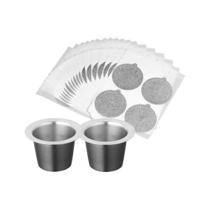 Coffee Capsules Or 37MM Foil Seal Lids Sell Separately Refillable Coffee Filters Cup Compatible With Nespresso Original