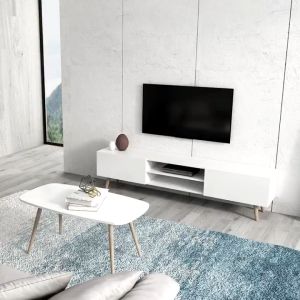 Meja TV Rak Tv 180cm Bufet TV Minimalis Kayu Meja TV Ikea Cabinet TV Serbaguna Kayu Modern Murah