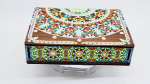 Hộp Đựng Tranh Kim Cương Phong Cách Mandala - Hộp Đựng Trang Sức Thiết Kế Cổ Điển Hộp Đựng Đồ Thủ Công Để Bàn Hộp Đựng Đồ Trang Trí Acrylic DIY