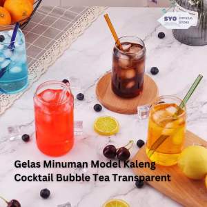 One Two Cups Gelas Kaca Kaleng Cocktail Glass Borosilicate 550m - Transparent