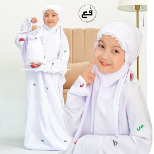 Mukena terusan anak semangka Arabic bordir