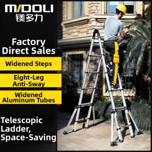 Aluminum Heavy-duty Extensible Folding Ladder