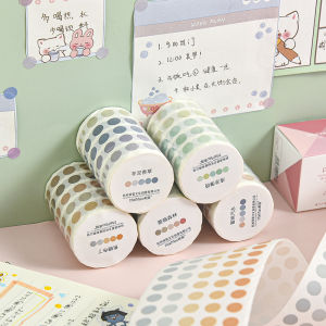 Morandi Dot Washi Tape Round Stickers 60mm*3m Scrapbooking DIY Deco Stickers Journal Diary Planner Scrapbooking Masking Tapes