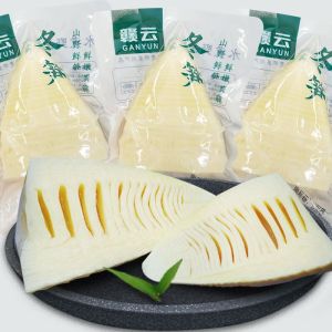 Winter bamboo shoot fresh boiled bamboo shoot block clear water bamboo shoot shoot shoot tip moso bamboo big wild bamboo shoot silk winter shoot 500g