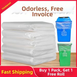 DANBIYIN | Heavy Duty Large Transparent White Garbage Bags