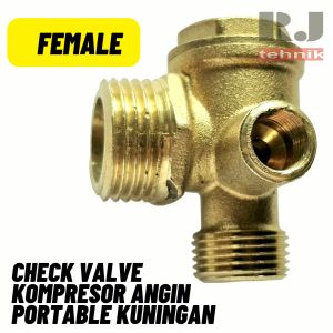 Nepel Check Valve Kuningan Kompresor Angin Portable Female