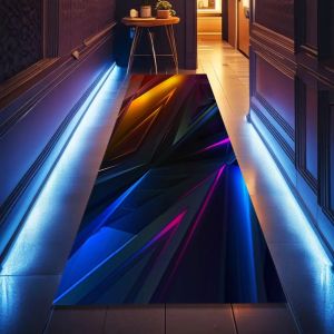 Thảm Trải Sàn Chống Trượt Có Thể Giặt Được Theo Chủ Đề Xe Máy VIKAMA Cyberpunk Thảm Trải Sàn Dài Cho Phòng Chơi Game Phòng Ngủ Trang Trí Nhà Cửa
