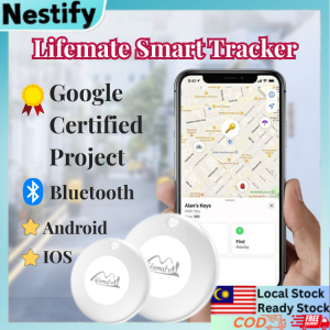 LifeMate LifeTag Bluetooth Tracker Smart GPS Item Finder Pet Locator Anti Lost Device Compatible with Google Find My for Android/ iOS