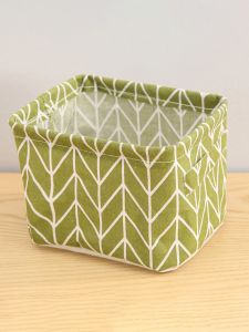 Random Cotton Hemp Storage Basket with Handheld Printed Tabletop Miscellaneous Sorting Cabinet Small Clothing Fabric Storage