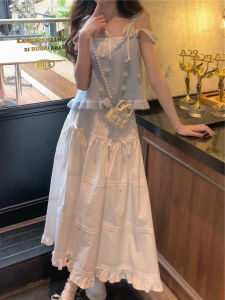 Japanese Style Sweet Flowers Embroider Knitted Small Tank Top Vest Summer Pure Desire Wind Young Adult Lace Inner Match Bandage Dress Tops