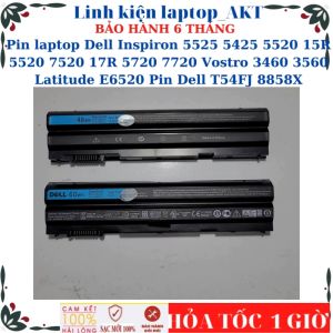 Pin laptop Dell Inspiron 5525 5425 5520 15R 5520 7520 17R 5720 7720 Vostro 3460 3560 Latitude E6520 P38G P38G001 Pin Dell T54FJ 8858X