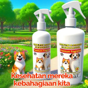 PENGHILANG BAU KOTORAN HEWAN LITTERBOX KUCING ANJING KELINCI MUNTAH PUP PIP SPRAYING ANTI VIRUS JAMUR DAN BAKTERI TERLARIS GRATIS ONGKIR