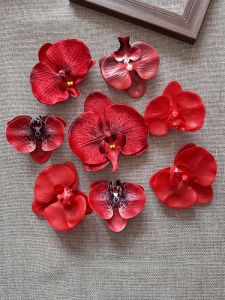 Red Butterfly Orchid Hairpin Headwear New Year Dance Art Photography Props Hair Accessories Chinese Style Hairpins Women Girls