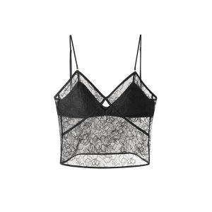 Livary Mio | Narrow Strap Silk Lace French Style Ladies Vest