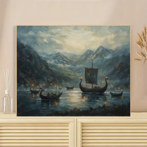 DIY Oil Painting By Numbers Kit Viking Ships Acrylic Paint By Numbers Diy Numbers Painting Art On Canvas By Numbers