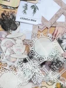 Mr.paper | 260 Miếng Dán Văn Phòng Phẩm Phong Cách Văn Học Cổ Điển 1 Gói Bộ Quà Tặng Lớn Dùng Trang Trí Nhật Ký Chất Liệu Giấy