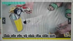 bộ xịt rửa dàn nóng oto