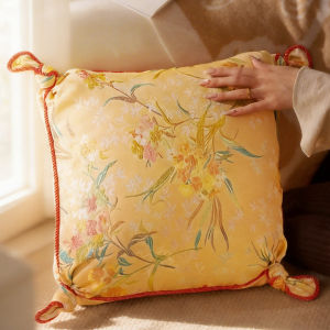 Lace Trimmed Fabric Chair Back Cover