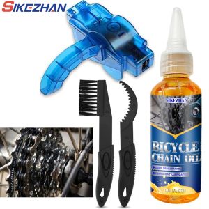 Bike Chain Cleaner Kit Including Chain Oil LubricantBike Chain DegreaserChain Scrubber and Bicycle Cleaning Brush Tools