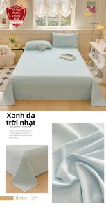 KAMONI | Bộ Chăn Ga Gối Mùa Hè Cotton Sạch 180x200cm