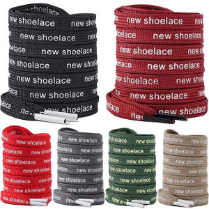 1Pair Double-sided letter-printed shoelace Sneakers Canvas Casual Shoes laces 100/120/140/160CM Laces for Shoe Accesories
