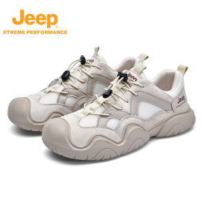 จี๊ป | รองเท้าเดินป่า Jeep Outdoor สำหรับผู้ชาย ระบายอากาศได้ดี พื้นยางกันลื่น รองเท้าลำลอง รองเท้าบู๊ตกลางน่อง รองเท้าบุผ้าแบบสวมสบาย