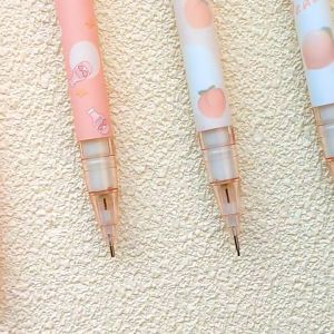💎💫GROCELY💫💎 1SET ISI 6PCS PENSIL MEKANIK 0.5 MM MOTIF PEACH DAN DINOSAURUS LUCU