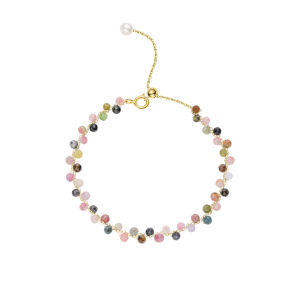 3MM Natural Stone Tourmaline Bracelet For Women  on Hand Jewelry Party Wedding Luxury Gift  AmethystSet Handmade New In