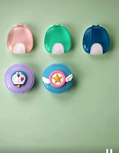 กล่องรีเทนเนอร์ ✨พร้อมกระจก ขนาดพกพา กล่องจัดเก็บฟันปลอม กล่องรีเทนเนอร์ ลายน่ารัก มีกระจกในตัว