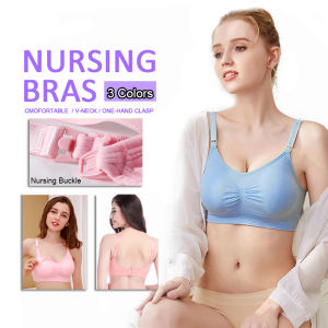 Comfort Nursing Bra Bra-Cnb Breastfeeding Bra for Pregnancy Women Maternity Underwear Pregnant Motherhood Lingerie Wireless Stretchy Bras Yoga Sport Bra with Sponge Pad Hook Design