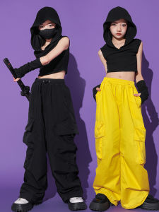 Girls Jazz Dance Performance Outfit Street Dance Childrens Sports Meeting Costume Balletleatherwear Polyester Material