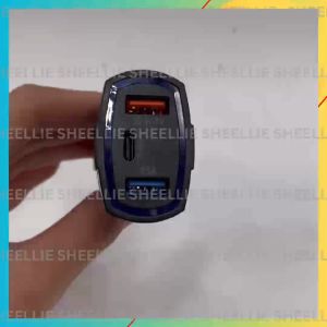 Phone Charger Car Fast Charger 2 USB & 1 Type C Automobile