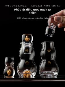Luxury Crystal Glass Gilded Bottle-Shaped Liquor Dispenser