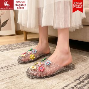 JIFANPAUL | Crystal Jelly Slipper Flat Comfortable Breathable Outdoor