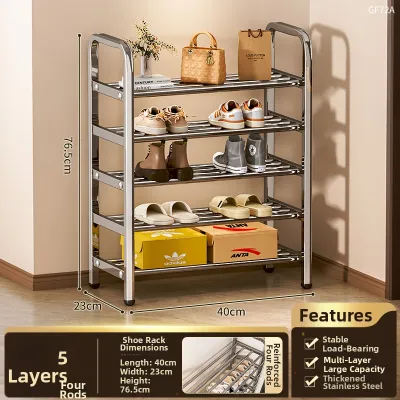 ZHUANJIAO | Space Saving Stainless Steel Shoe Rack