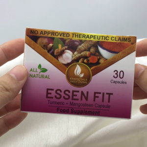 Essen Fit All-Natural Mangosteen + Turmeric 500mg Capsules -Weight Management 30-Day Supply 30 Capsules