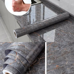 40cm marble self-adhesive waterproof oil proof mildew proof PVC wall sticker bathroom kitchen cabinet countertop wallpaper