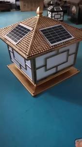 SXH Solar Outdoor Courtyard LED Pillar Lamp Wall Lamp Villa Garden Rural Entrance Waterproof Landscape Decorative Lamp