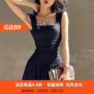 Elegant High-waist Slim Fitting Versatile Retro Dresses
