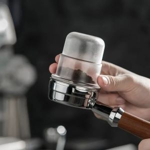 58mm Màu Đen/Trong Suốt Mờ Cà Phê Định Lượng Cho Espresso Portafilter Chống Bay Tràn Cốc Nhựa Cà Phê Phụ Kiện Máy Pha Cà Phê