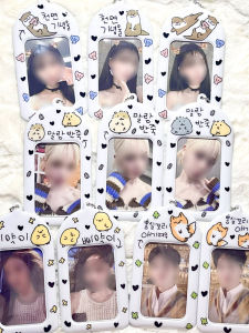 Ducky World Simple Line Animal Photo Lanyard Card Holder Fan Art Storage Decoration PVC Material Business Supplies Organizer