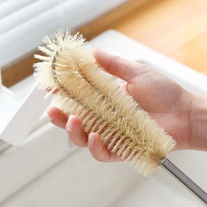1/2Pcs Long Handle Wooden Cleaning Brush for Cup Washer Kettle Milk Bottle Cleaner Bottle Brush Nylon Bristles Scrubber Home Cleaning Tools