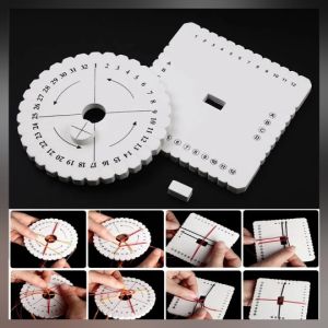 4Pcs Braiding Disk Round Square Kumihimo Beading Cord Disc Braiding Braided Plate DIY Bracelet Loom Weaving Board